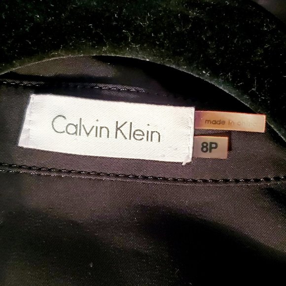 Calvin Klein Black Button Petite Midi Dress - Picture 6 of 6